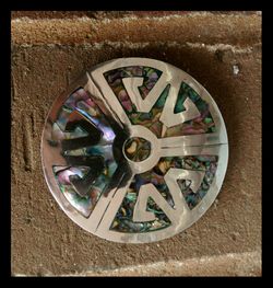 NATIVE AMERICAN STERLING PENDANT/ PIN