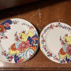8 Imperial Leaf China Plates