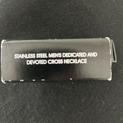 Sterling Silver Necklace And Cross With The Word Dad On The Cross.