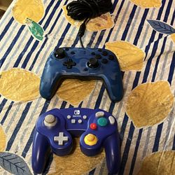 Two Nintendo Switch Remotes, One Wireless One Wired