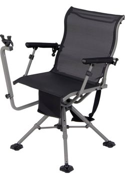 Hunting Chair with Shooting Rest, 360° Swivel Hunting Seat