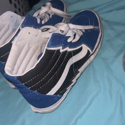 Blue And Black Vans Off The Wall