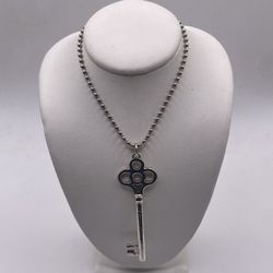 Tiffany & Co. Crown Key Pendant with Bead Chain