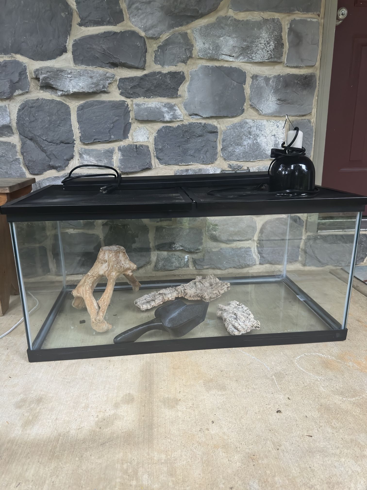 Reptile Tank Setup | 40 Gal Tank