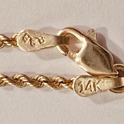 ✨14K Solid Gold Made BY Bailey, Banks & Biddle BBB Rope Chain Necklace Looks New ‼️$400 FIRM‼️