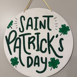 Saint Patrick’s day door sign