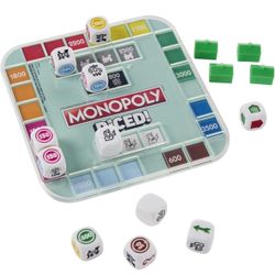Hasbro Gaming Monopoly Diced Game, Easy to Learn Game, Quick Game, Portable Travel Board Game, Fast Game for Kids Ages 8 and Up