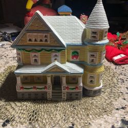 Victorian Christmas Village House , Green House $15