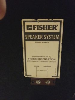 Fisher Speakers Two Of Them Used