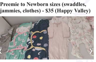 Newborn and Premie Swaddles and Jammies - Happy Valley