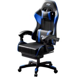 Black and blue gaming chair