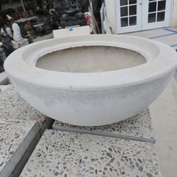 CONCRETE BOWL PLANTERS $300 EACH (30" WIDE X 12"TALL)