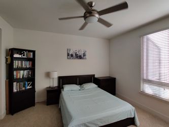 Queen size bed with 2 drawers and night stand