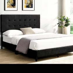 Brand New Black Queen Size Bed Frame With New Mattress/Fast Delivery 