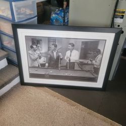 2 Very Large Framed And Matted Rat Pack Pictures 44x34  Both For 150