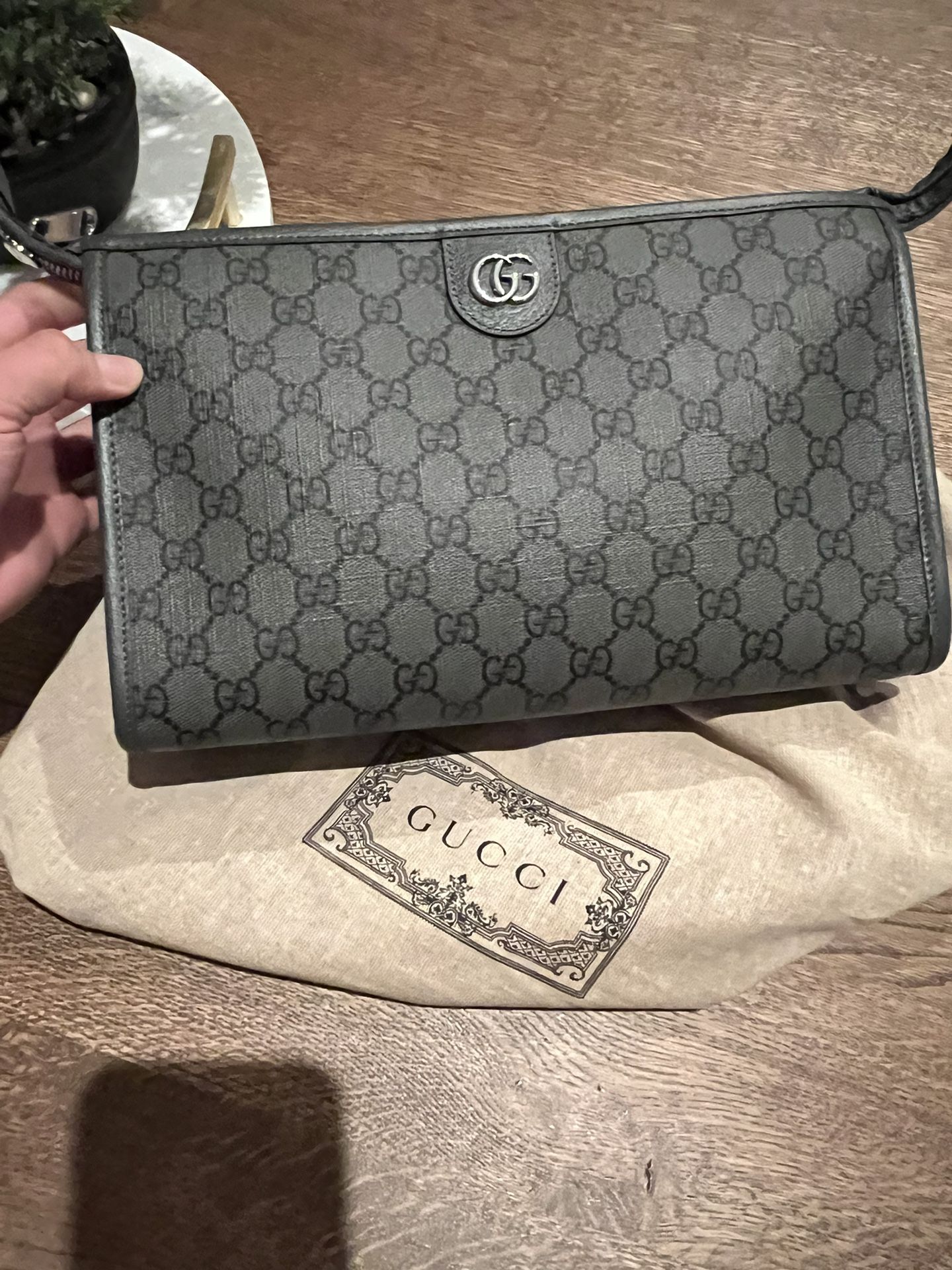 Gucci Men's Ophidia GG Toiletry Case - Gray - Toiletry Bags