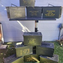 Vintage Military ammo cans – metal surplus boxes, $20 Each