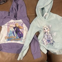 Two Sweaters Frozen Both 20 Size 5and 6 For Girls