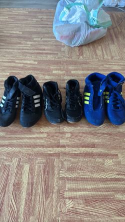 Kids wrestling shoes asics Adidas size 2 5kid 13