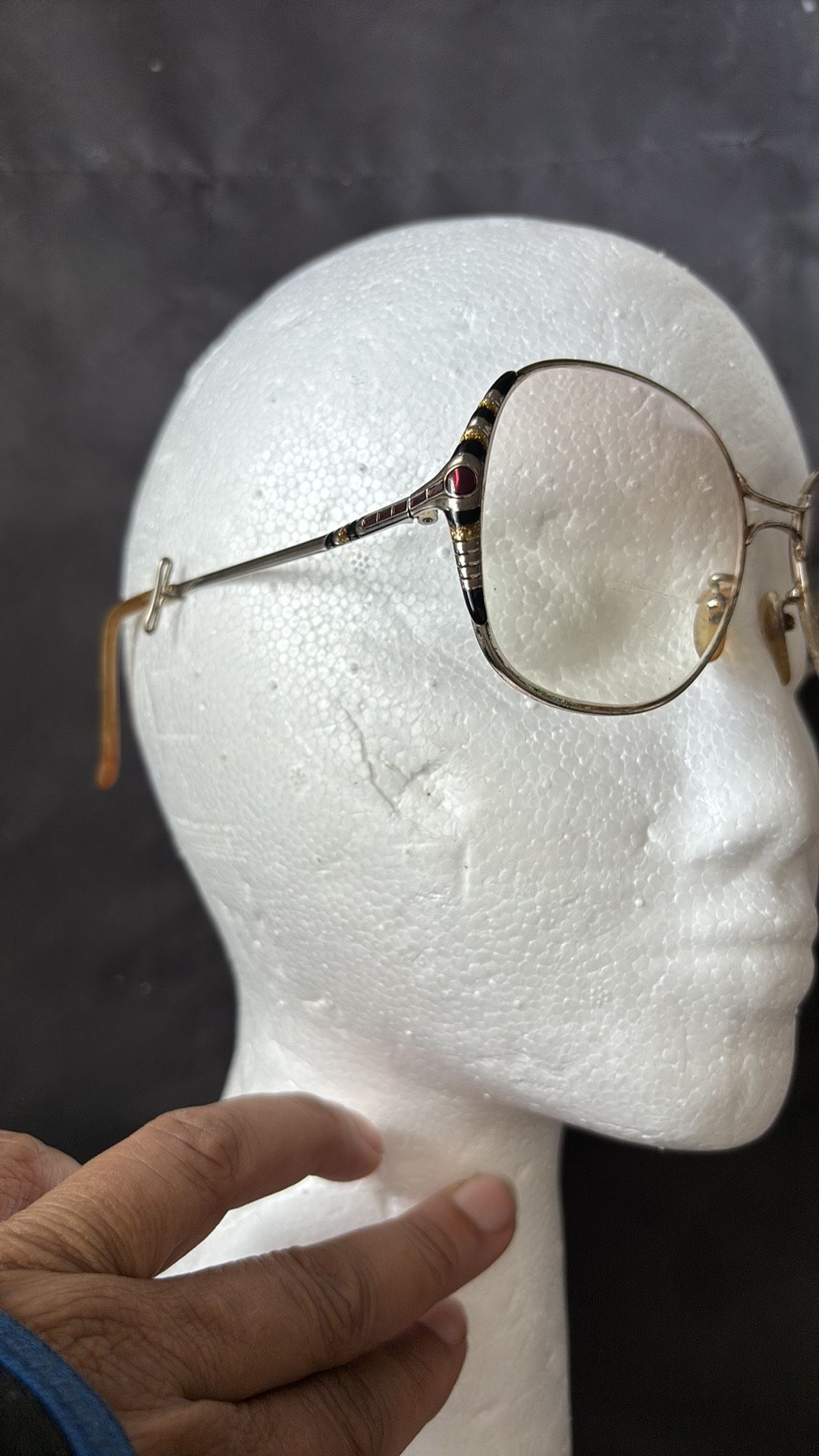 Vintage eyeglasses stunning stone gem ruby gold Tura Mod Rhinestones glasses y2k