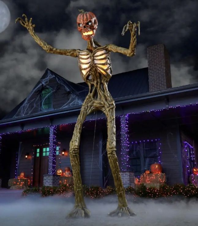 12’ Giant Skeleton Halloween Lawn Decor