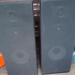 Vintage MCS Black Floor Standing Stereo Speakers W/12" Woofers