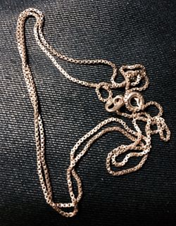 20" Italian .925 silver box necklace