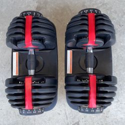 Adjustable dumbbells (5lbs-52.5lbs)