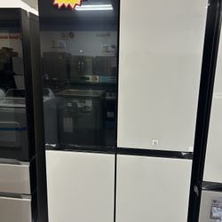 SAMSUNG FRENCH DOOR REFRIGERATOR!!! INSTAVIEW!!! BSPOKE FLEX!!! White Glass Doors!!! BRAND NEW!!! Factory Warranty!!!!!