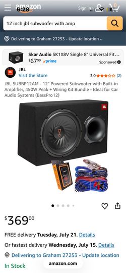 12 inch jbL with amp