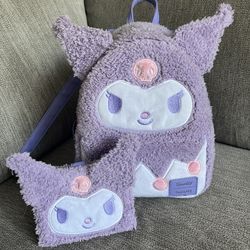 Kuromi Loungfly Backpack And Wallet 