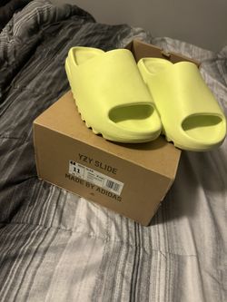 Glow Green Yezzy Slides