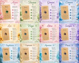Zodiac Moon Necklace – All 12 Signs