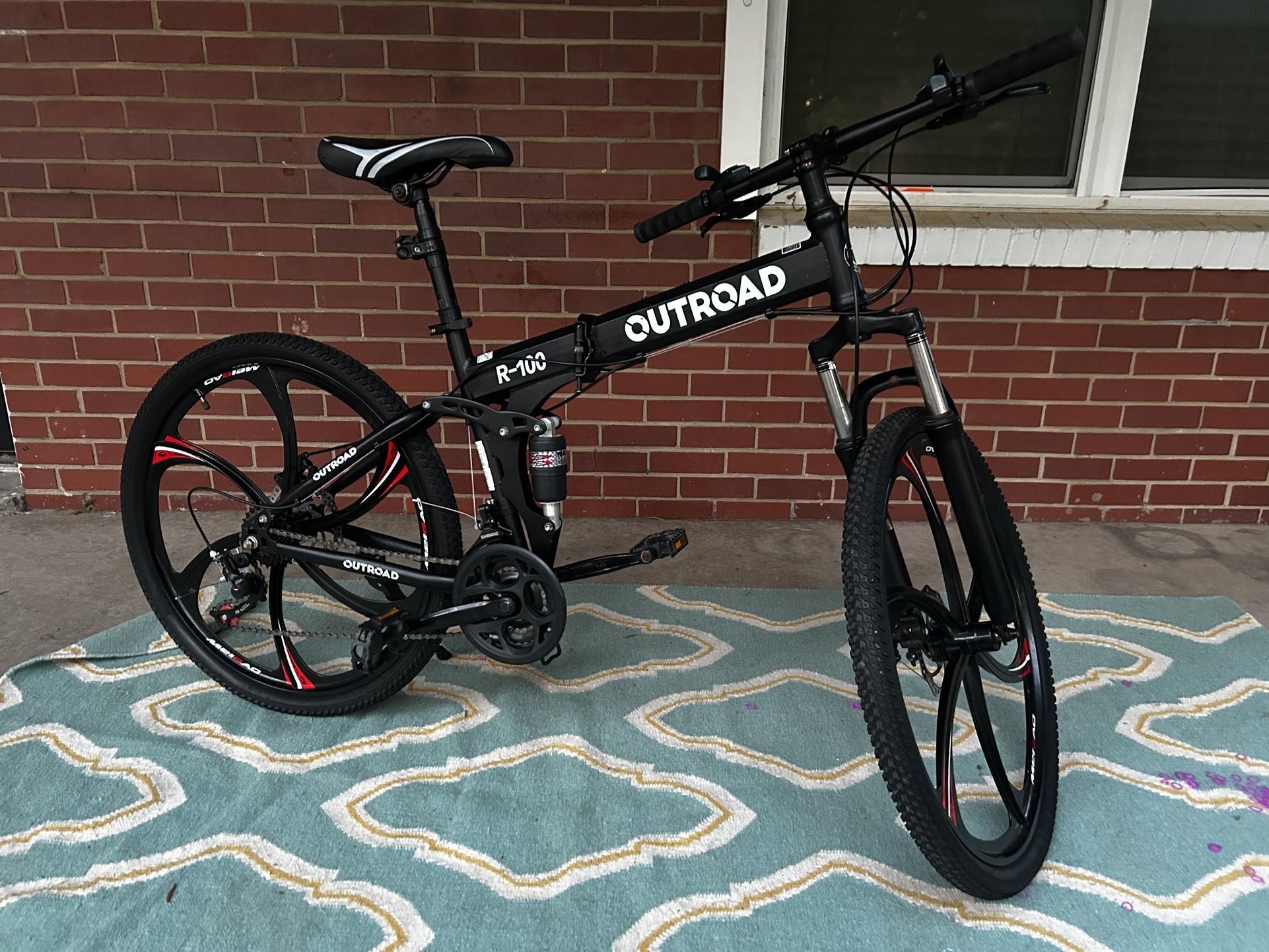 R-100 Out road Mountain Bike -Black
