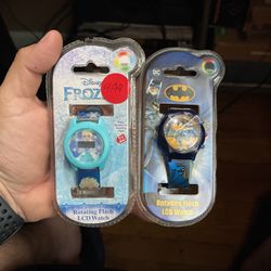 (2) Brand New Kids Watches and 1 Open Box Watch  - Need Batteries - Batman, Pokémon, Frozen