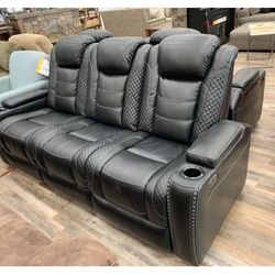 Party Time Midnight Power Reclining Sofa /couch /Living room set