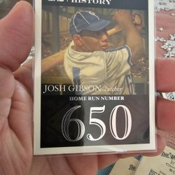 Josh Gibson 07 Topps Home Run History Home Run 650 Home Run 750 Insert Baseball Cards 