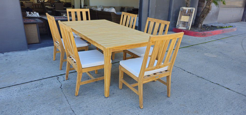 New Teak Outdoor Dining Table Patio Furniture Set
