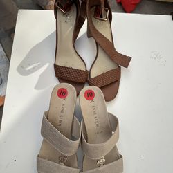 Anne Klein and Vince camuto sandals