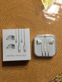 2 chergers and earbud