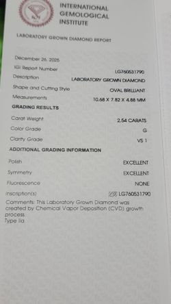 Oval 2.54 Carat