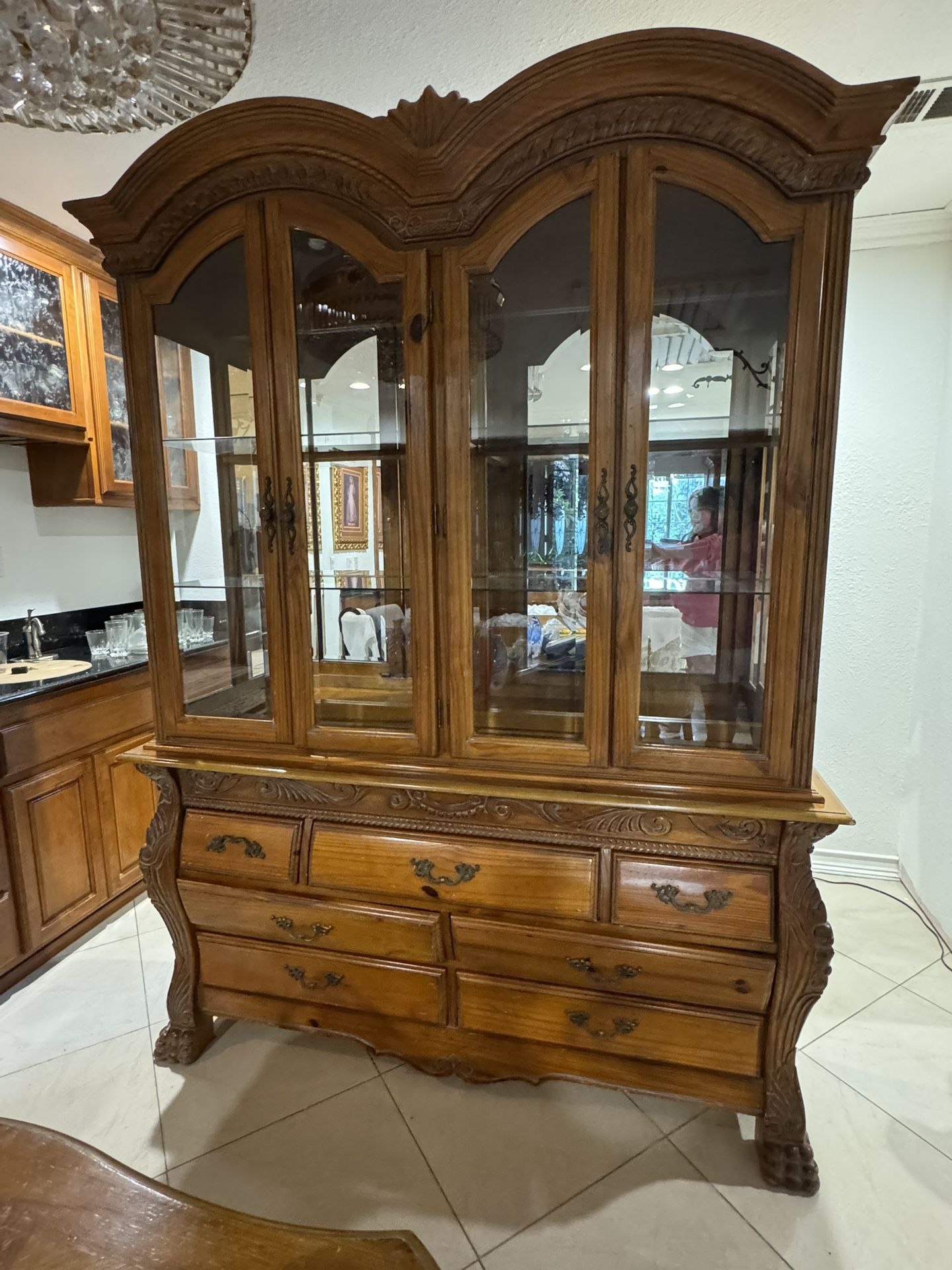 Wood China Hutch