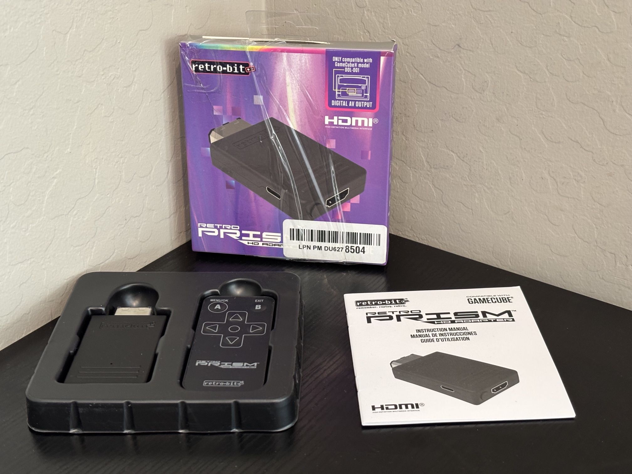 Retro-Bit Prism HDMI Adapter for GameCube GameCube (Model DOL-001) Elevate your gaming experience with the Retro-Bit Prism HDMI Adapter, designed spe