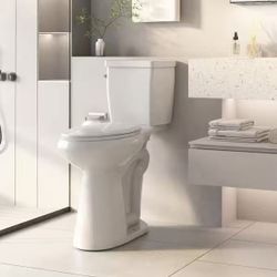 High S-Trap 2-Piece 1.28 GPF Elongated Chair Height Floor Mounted Toilet 
