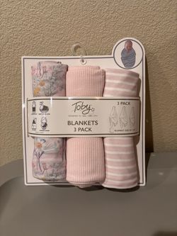 Toby Baby Girl Blankets 3-Pack
