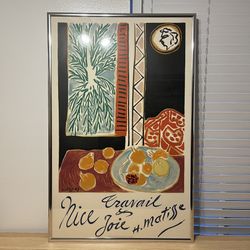 Vintage Authentic Matisse Lithograph Poster - Nice, France 1947 Mid Century Modern