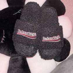 Balenciaga Fur Slides