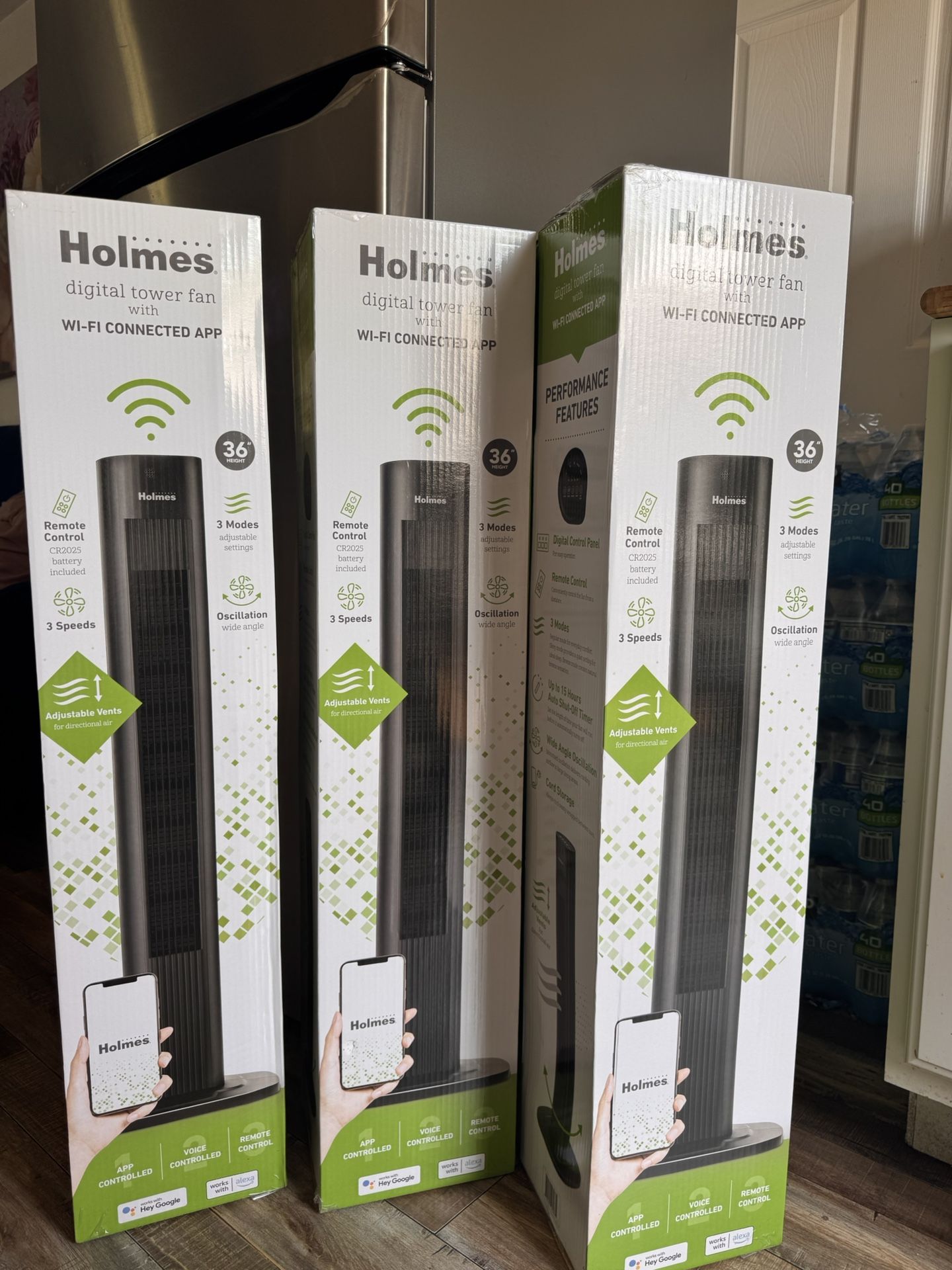 36” Tall Tower Fan Smart Fan With Remote And Phone Controlled Voice Over Alexa Compatible