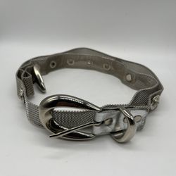 Vintage Sand Castle Belt U.S.A. Metal Grommets, Mesh Chain  display picture 3