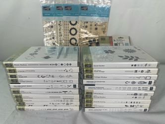 Stampin' Up! Crafting Lot - 20+ Retired Stamp Sets & Rub-Ons Destash